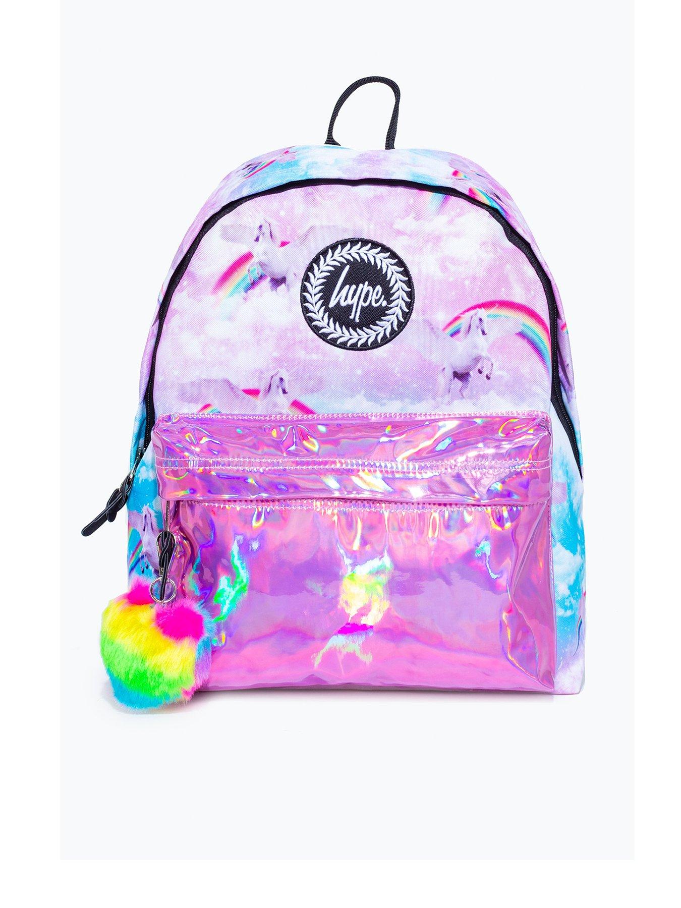 hype rainbow holographic backpack