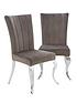  image of very-home-grace-160-cmnbsprectangle-dining-tablenbspnbsp6-chairs-whitechrome