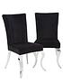  image of very-home-grace-160-cmnbsprectangle-dining-tablenbspnbsp6-chairs-blackchrome