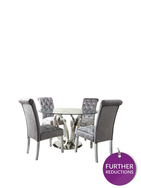 lola-120-cm-roundnbspdining-table-4-scroll-back-velvet-chairs