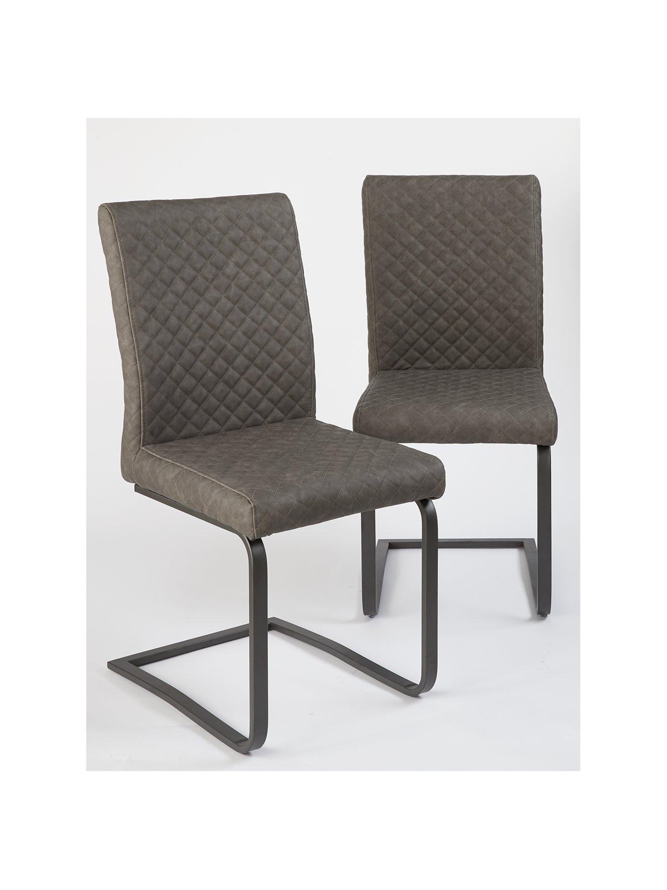 The Very Collection Pair Of Ohio Faux Leather Dining Chairs