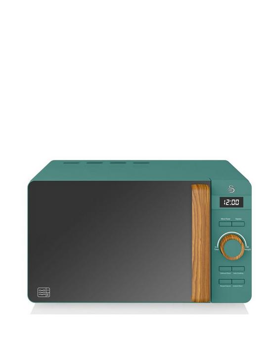 front image of swan-nordic-microwave-green