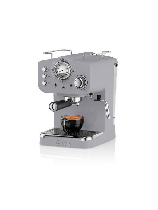 stillFront image of swan-retro-espresso-maker-grey