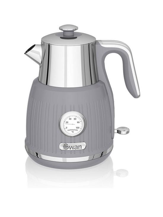 front image of swan-15l-retro-dial-kettle-grey