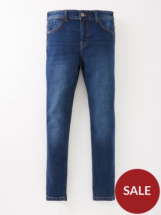 front image of v-by-very-boys-super-skinny-jeans-dark-blue-wash