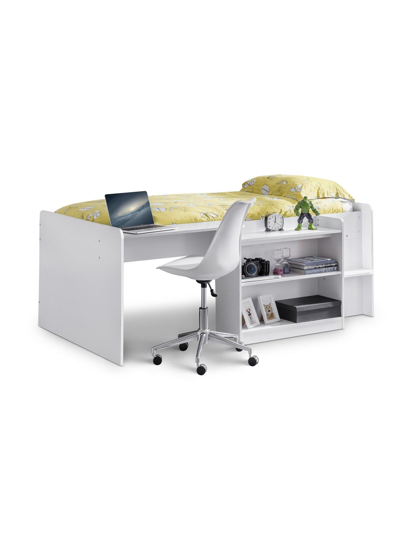  image of julian-bowen-neptune-midsleeper-bed-with-desk