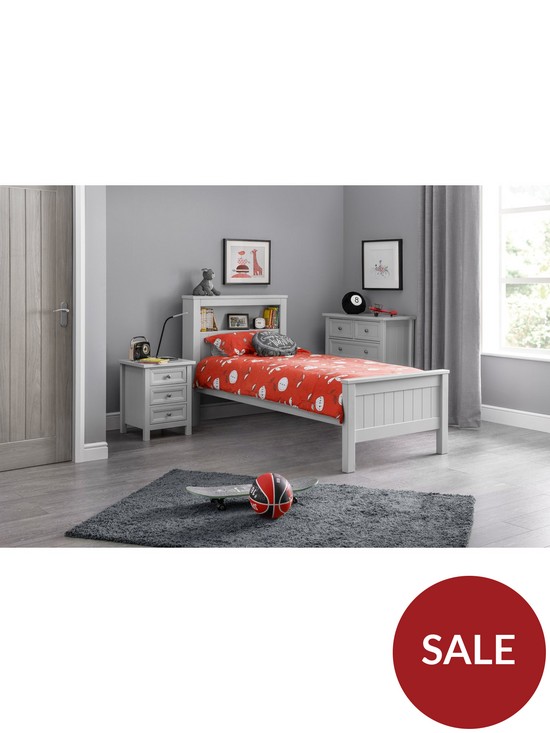 stillFront image of julian-bowen-maine-bookcase-bed-90nbspcm-dove-grey