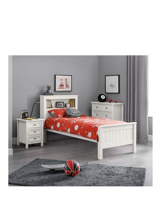 front image of julian-bowen-maine-bookcase-bed-90nbspcm-surf-white