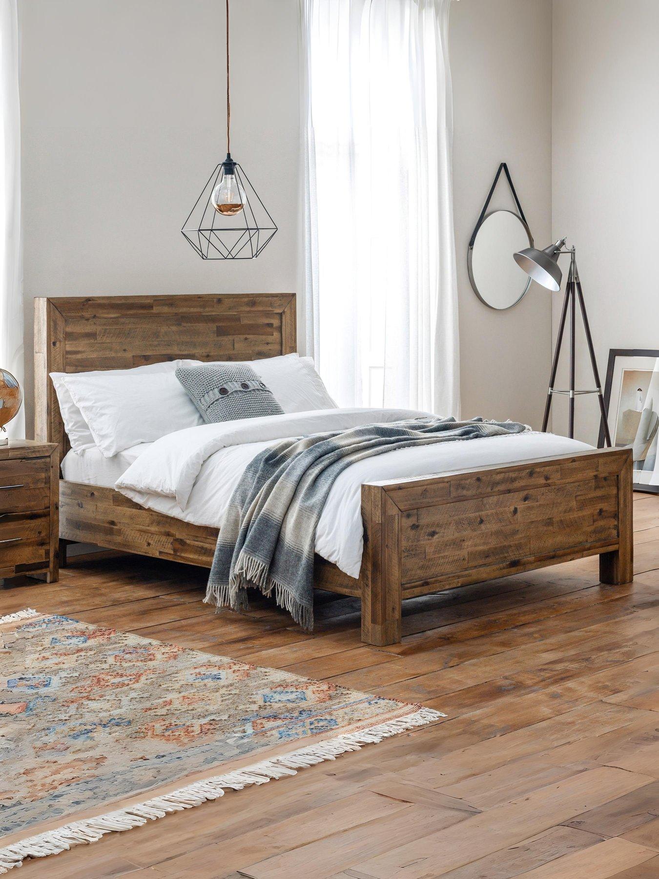Image 1 of 6 of Julian Bowen Hoxton&nbsp;Wooden Bed - Solid Acacia