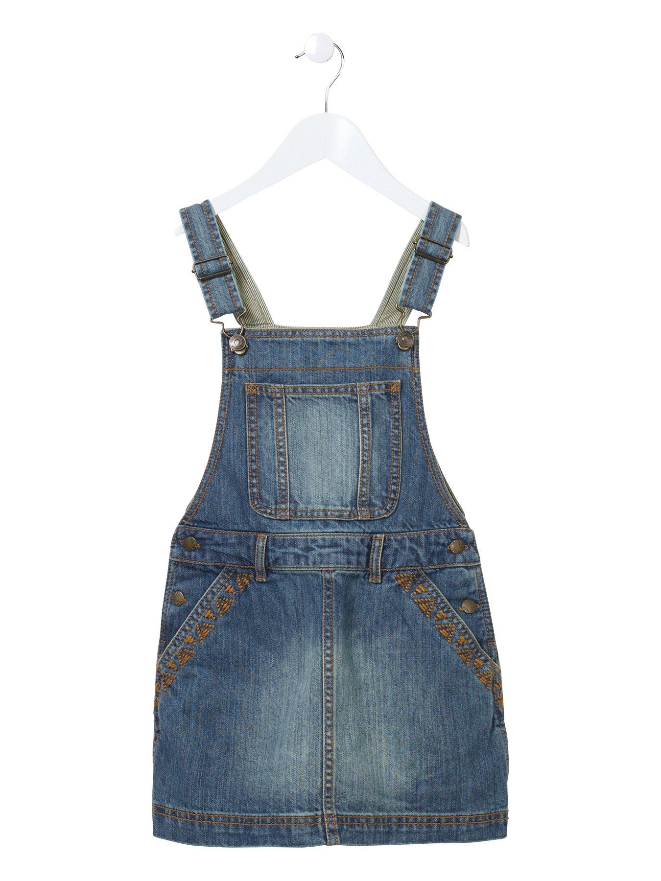 girls denim pinafore