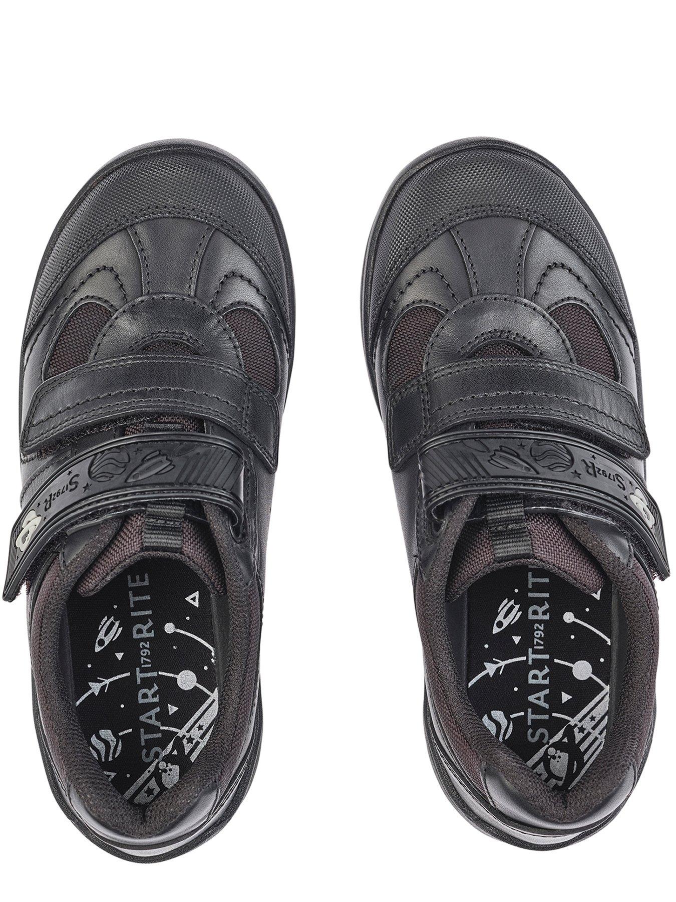 Image 4 of 5 of Start-rite Rocket Boys Space Themed Glow In The Dark&nbsp;Leather School Shoes - Black&nbsp;