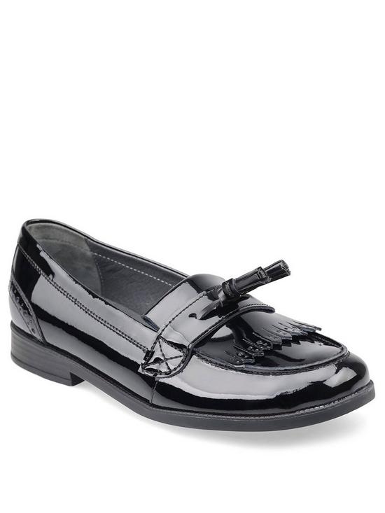 front image of start-rite-sketchnbsppatent-leather-slip-on-loafer-girls-school-shoes-black