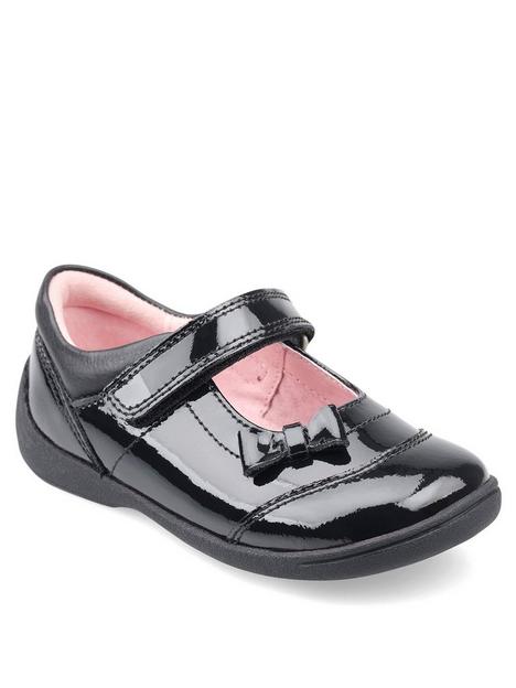 start-rite-girlsnbsptwizzlenbsppatent-leathernbspfirst-school-shoes-with-bow-black