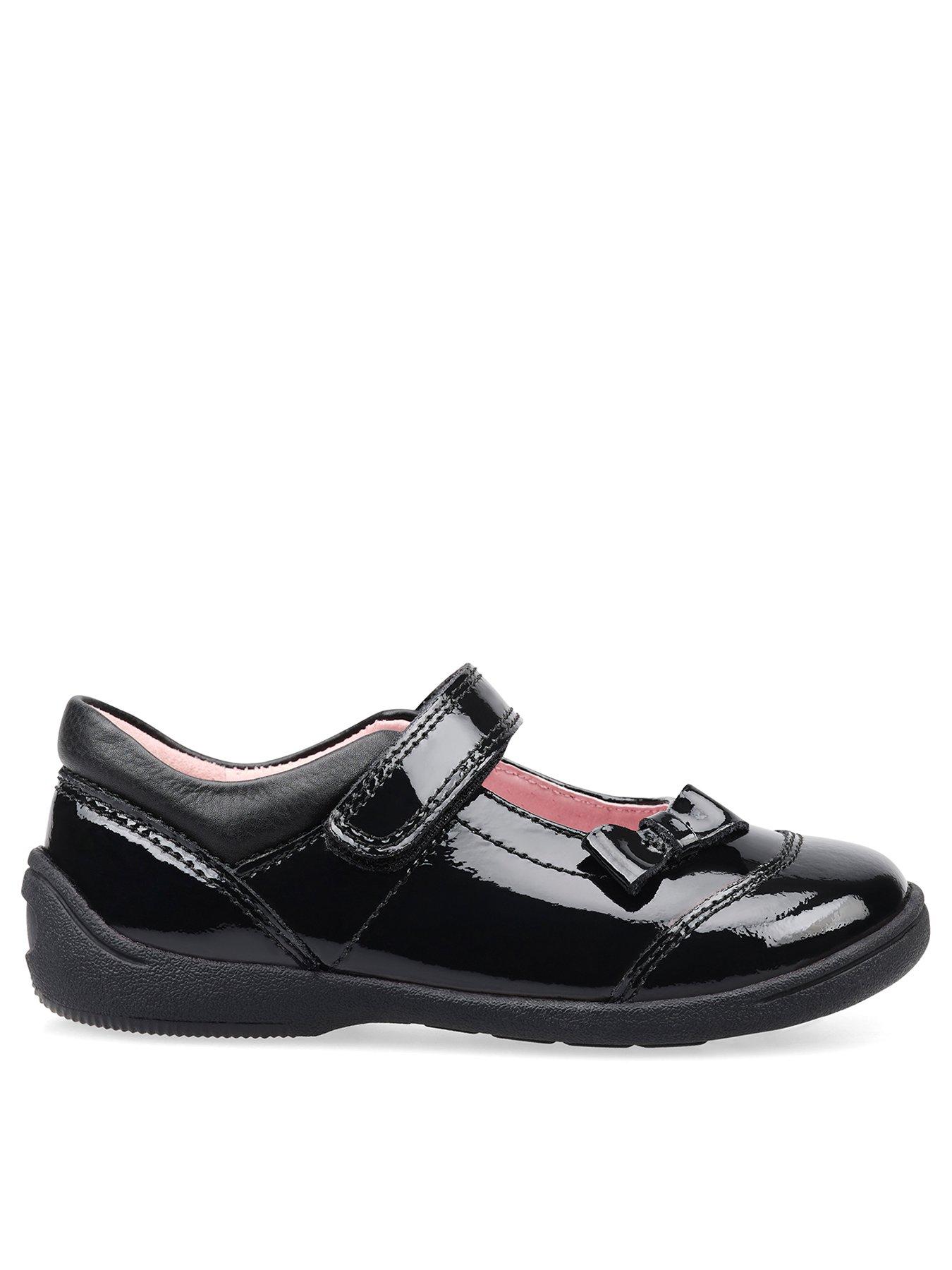 Image 3 of 5 of Start-rite Girls&nbsp;Twizzle&nbsp;Patent Leather&nbsp;First School Shoes with Bow - Black