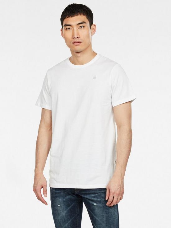 front image of g-star-raw-logonbspt-shirt-white