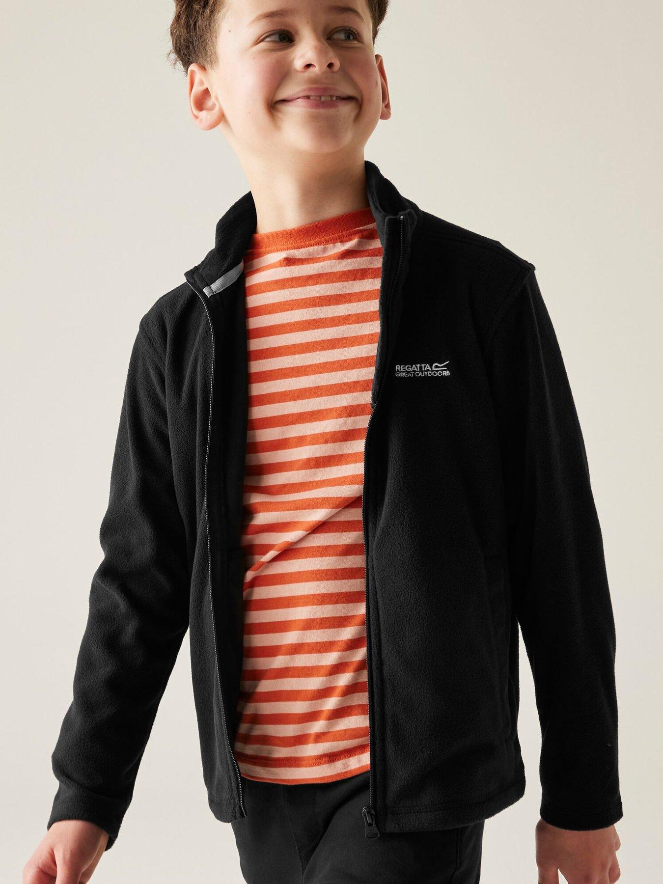  image of regatta-childrensnbspking-ii-zip-frontnbspfleecenbsp--black