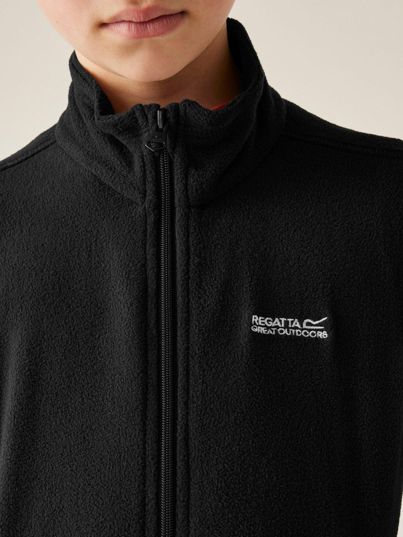  image of regatta-childrensnbspking-ii-zip-frontnbspfleecenbsp--black