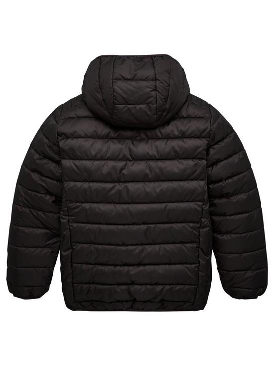 back image of ellesse-older-boys-regalio-zip-jacket-black
