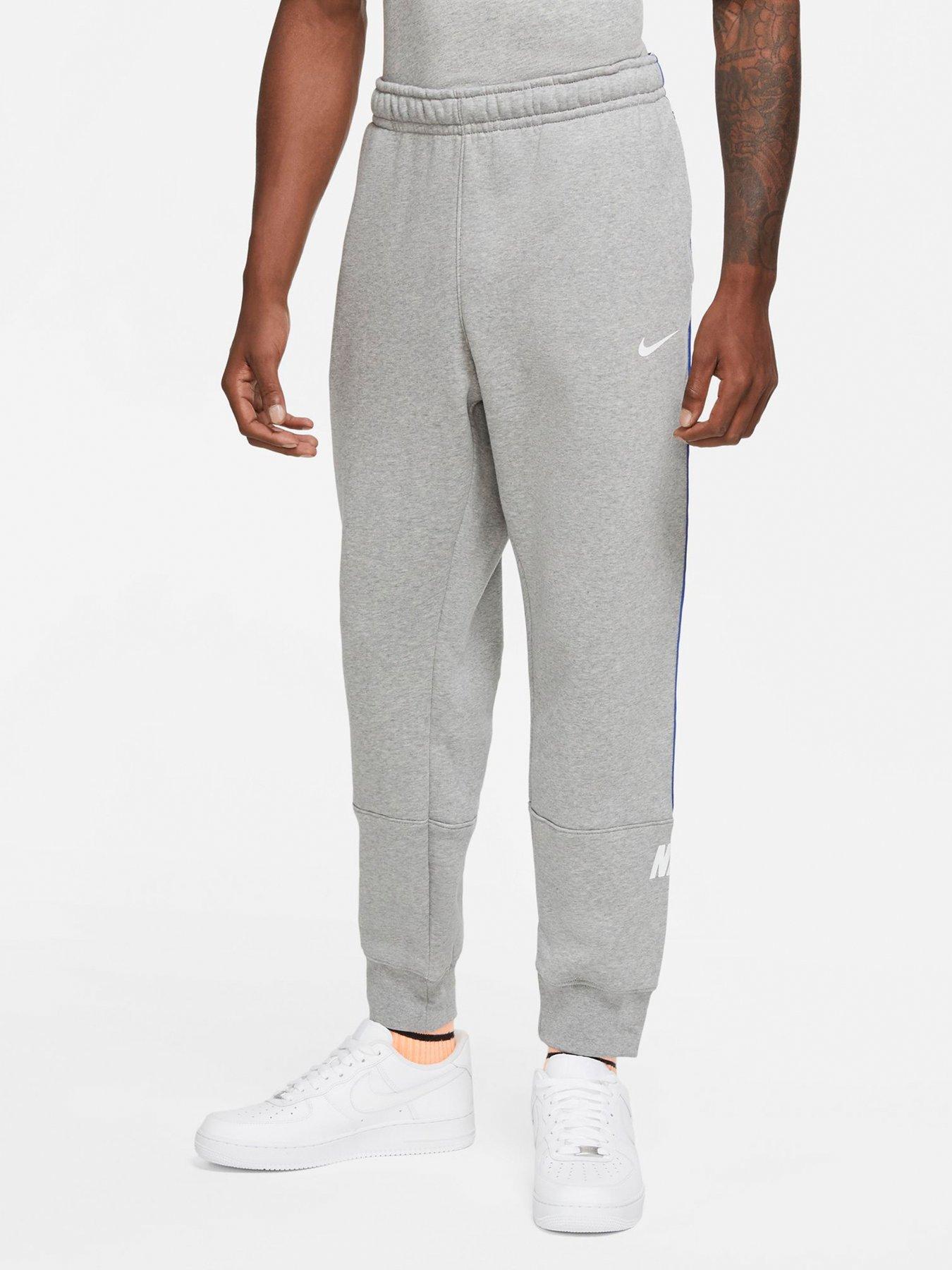 nike tape fleece joggers grey
