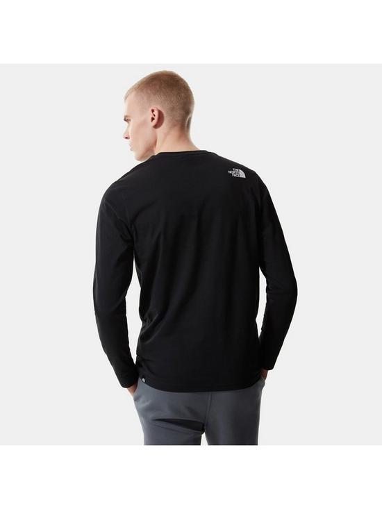 stillFront image of the-north-face-long-sleevenbspsimple-dome-t-shirt-black