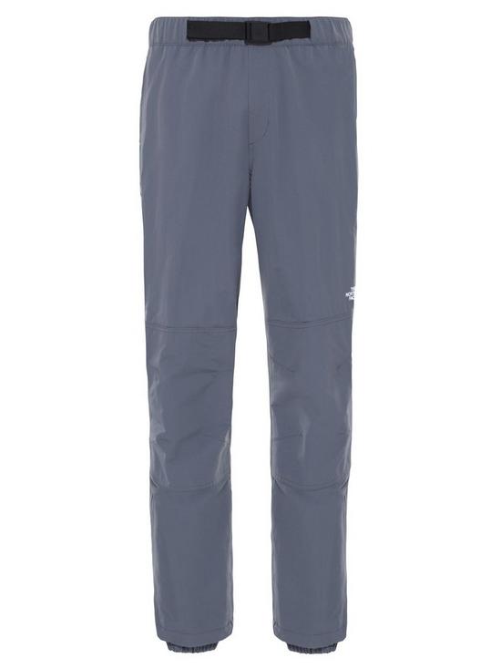 front image of the-north-face-woven-pull-on-pant-grey