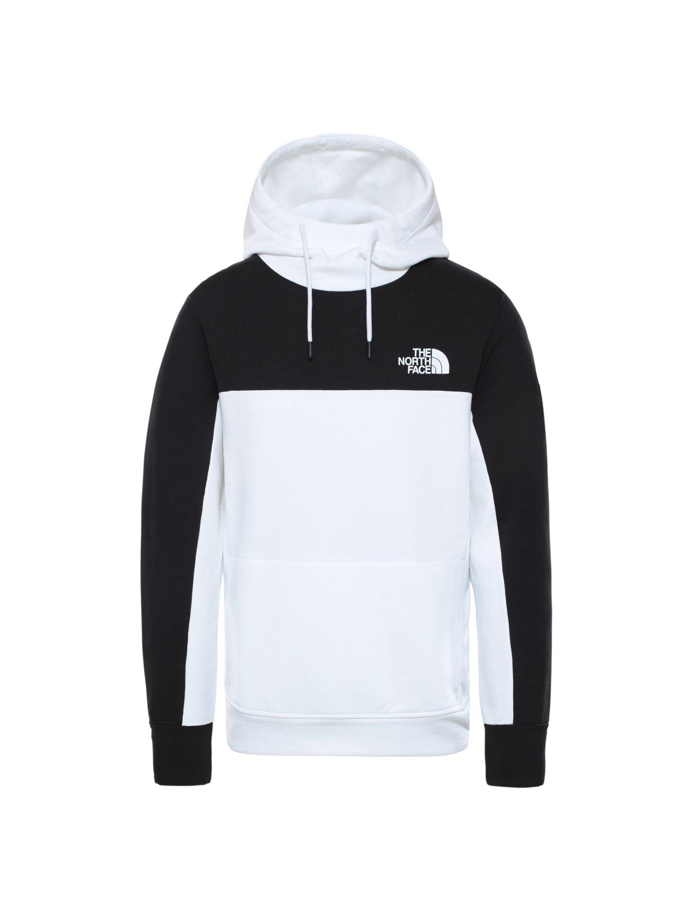 the north face black and white hoodie