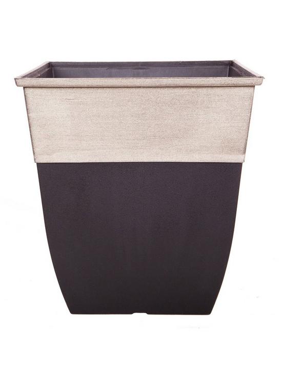 stillFront image of hendriks-tall-square-17-inch-champagne-top-planter