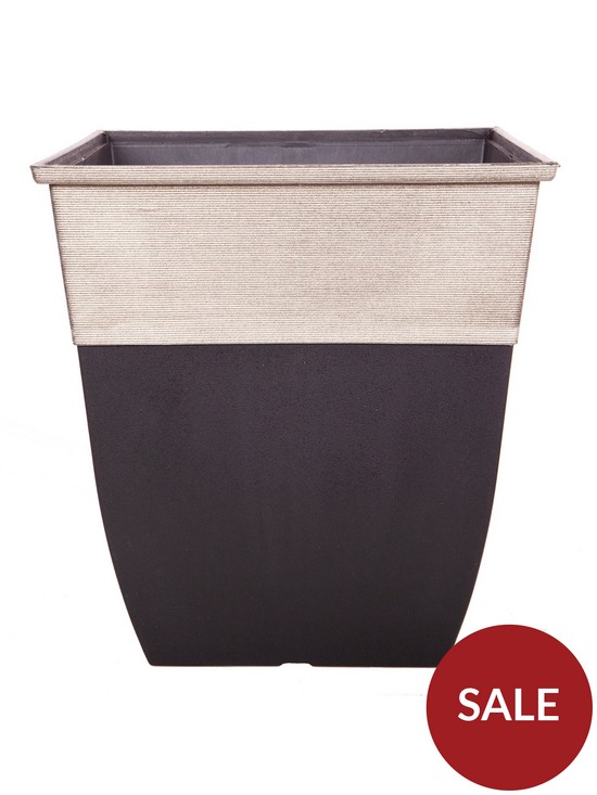 stillFront image of hendriks-tall-square-17-inch-champagne-top-planter