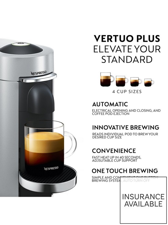stillFront image of nespresso-vertuo-plus-11388-coffee-machine-with-milk-frother-by-magimix-silver