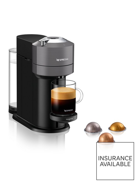front image of nespresso-vertuo-next-11707-coffee-machine-by-magimix-dark-grey
