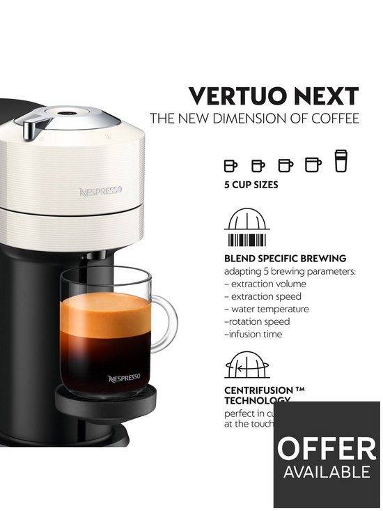 stillFront image of nespresso-vertuo-next-11710-coffee-machine-with-milk-frother-by-magimix-white