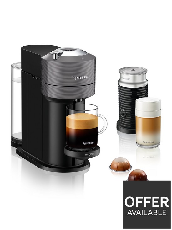front image of nespresso-vertuo-next-11711-coffee-machine-with-milk-frother-by-magimix--nbspdark-grey