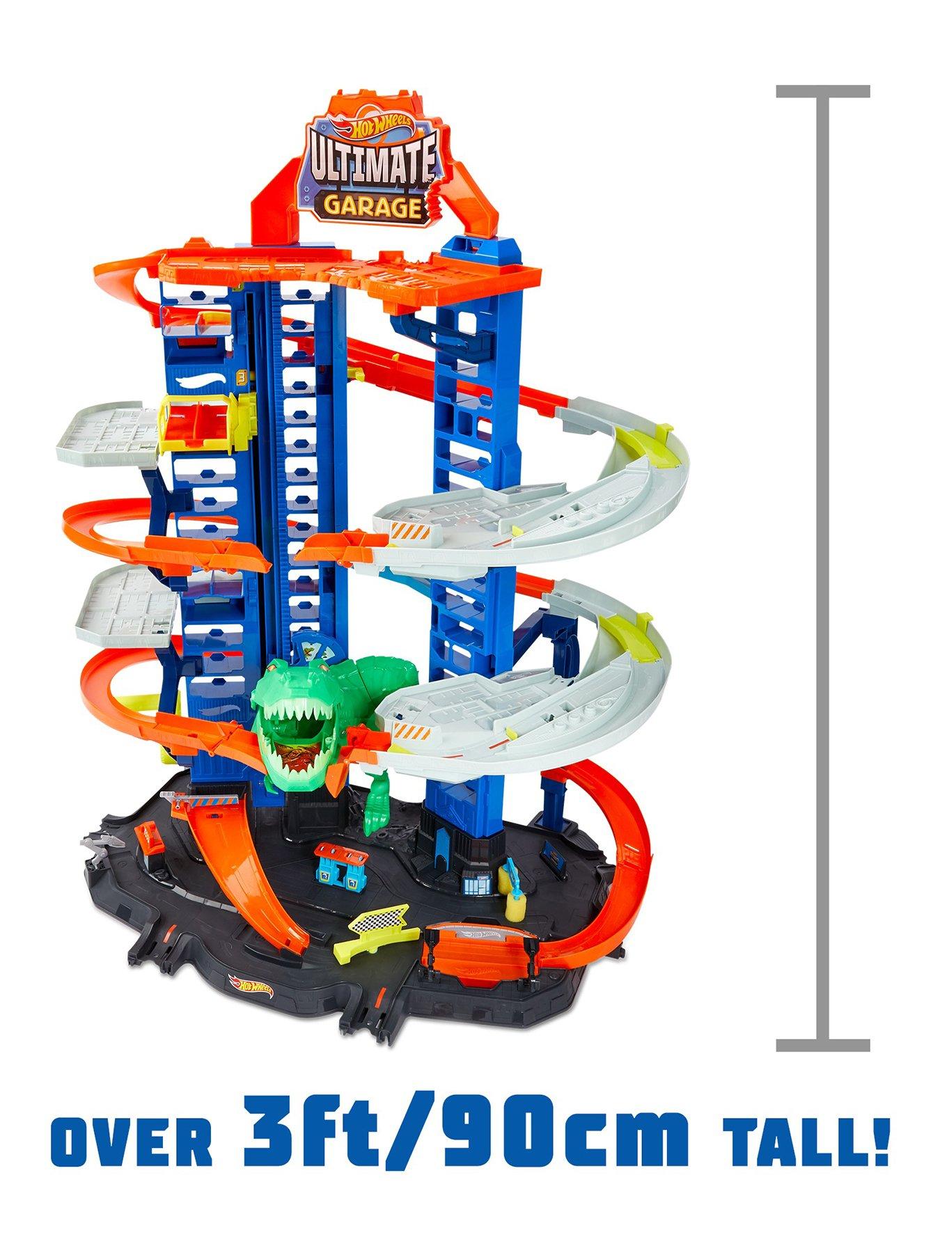 Hot Wheels City Ultimate Garage Playset with 2 Toy Cars & Robo