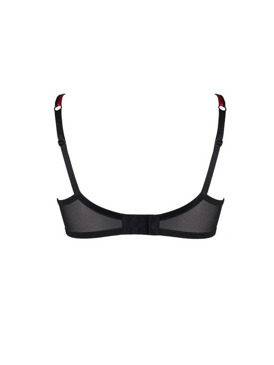 stillFront image of pour-moi-decadence-underwired-bra-red-black