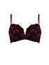  image of pour-moi-decadence-lightly-padded-bra-red-black