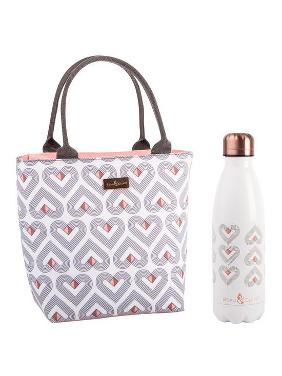 front image of beau-elliot-vibe-insulated-lunch-tote-with-500ml-stainless-steel-drinks-bottle