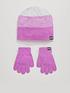  image of under-armour-girls-beanie-andnbspglove-set-lilac