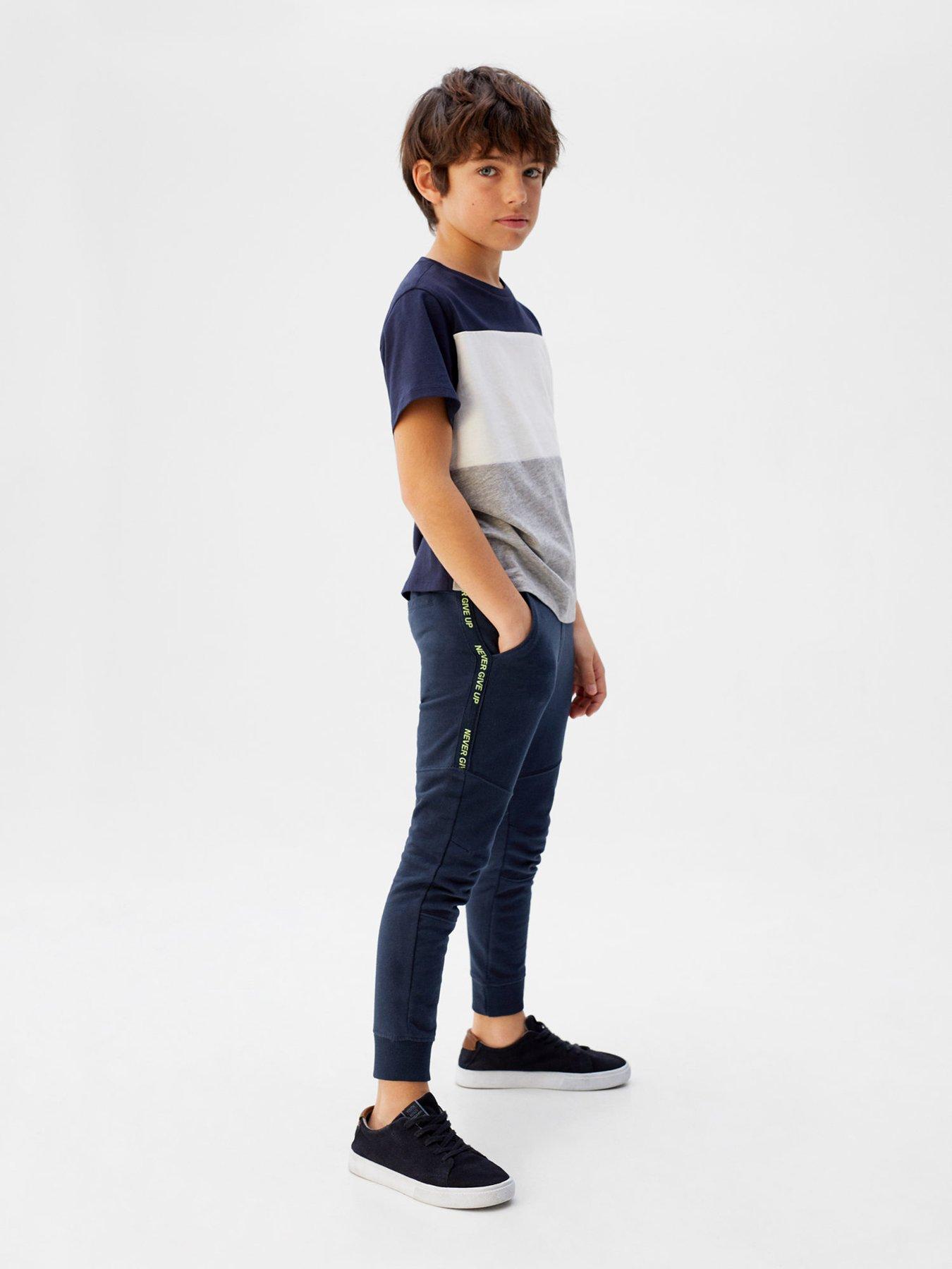 boys skinny navy joggers