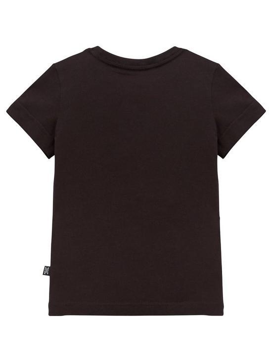 back image of puma-essentials-logo-t-shirt-black