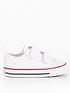 image of converse-chuck-taylor-all-star-infant-unisex-leather-2v-trainers--white