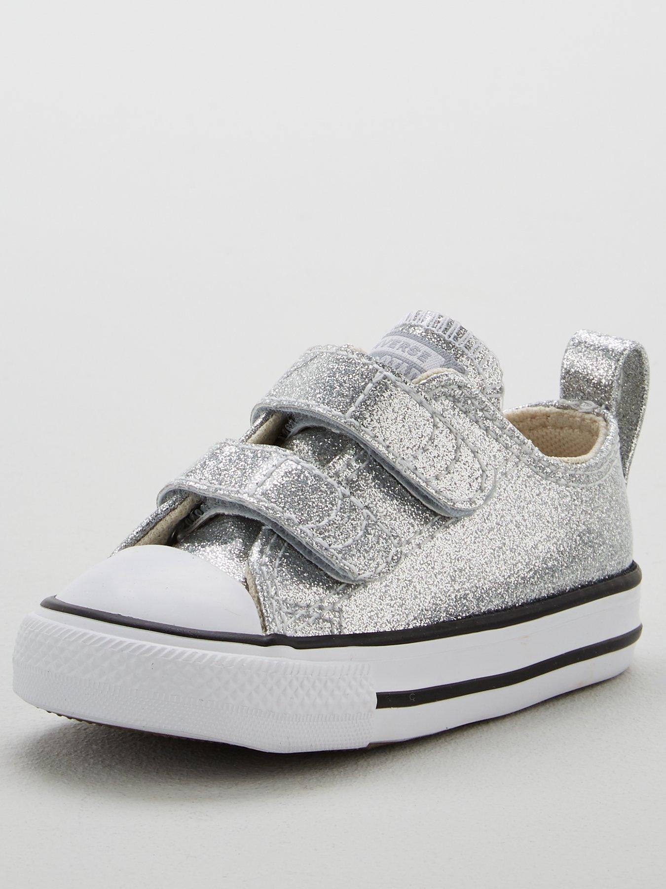 infant black glitter converse