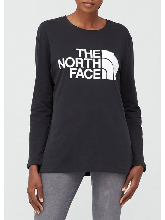 front image of the-north-face-standard-long-sleeve-t-shirtnbsp-black