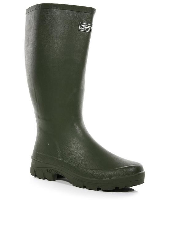 front image of regatta-mumford-wellington-boots-khaki