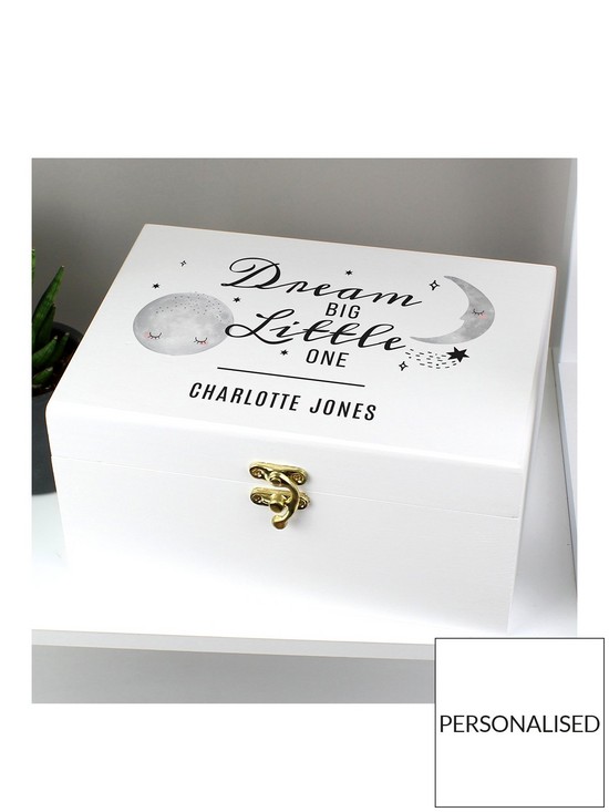 front image of the-personalised-memento-company-personalised-dream-big-little-one-keepsake-box