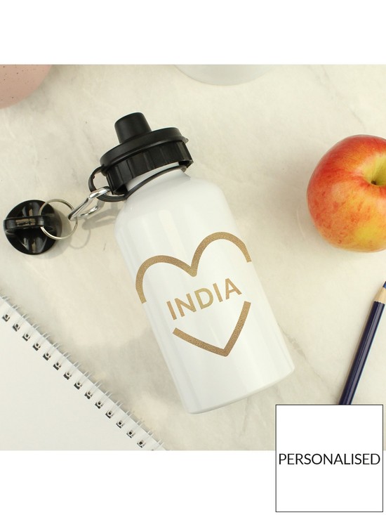 stillFront image of the-personalised-memento-company-personalised-gold-heart-drinks-bottle