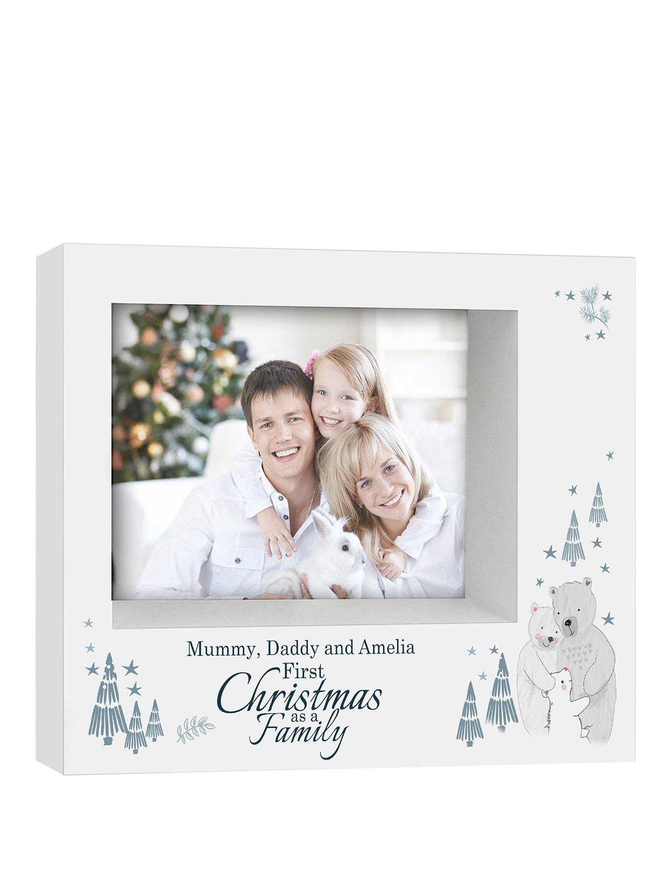 undefined Personalised Our First Family Christmas Photo Frame