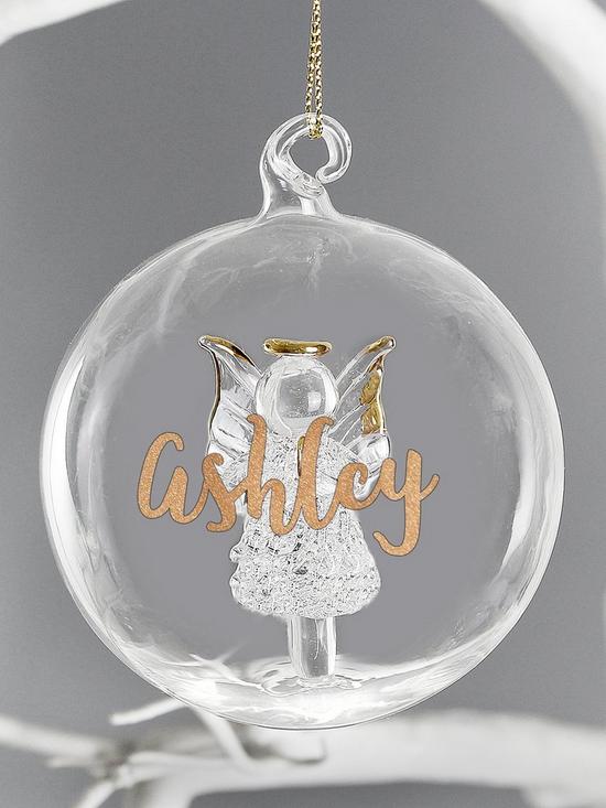 stillFront image of the-personalised-memento-company-personalised-angel-led-bauble