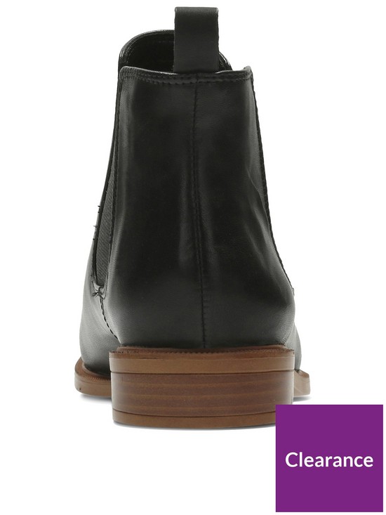 stillFront image of clarks-taylor-shine-leather-chelsea-ankle-boot-black