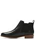  image of clarks-taylor-shine-leather-chelsea-ankle-boot-black