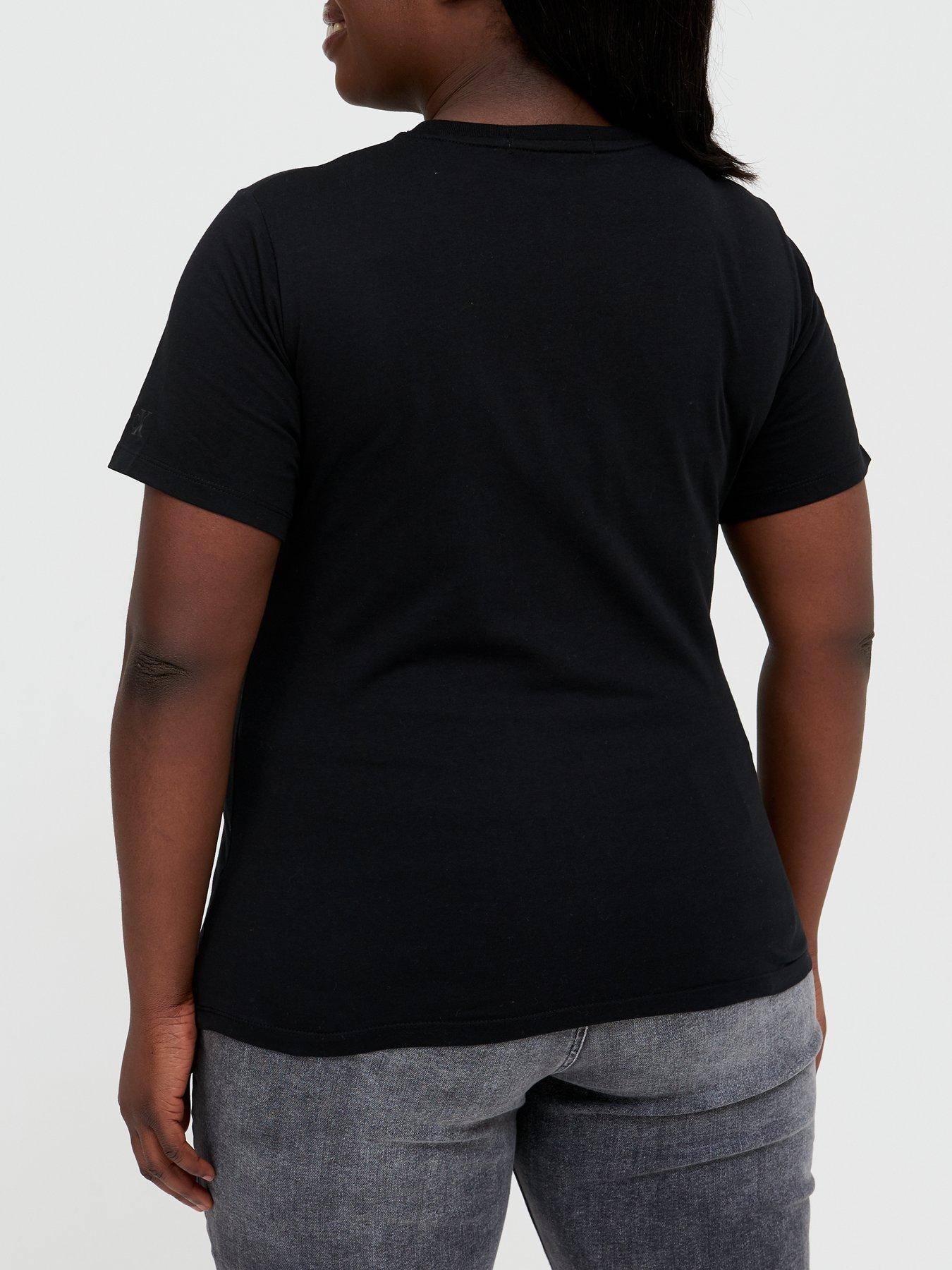 Klein Jeans Plus Size Inst Round Neck T-Shirt - Black | littlewoods.com